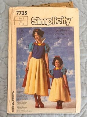 Simplicity Disney Snow White Kids Costume Pattern